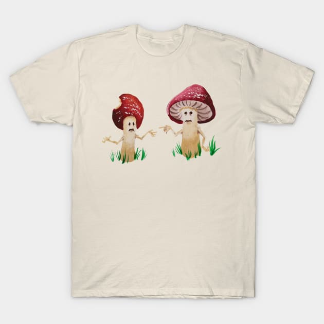 Strange Mushroom People T-Shirt by vegeta8259